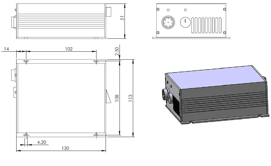 100mW 473nm DPSS Laser with TTL Modulation  